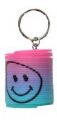 12 Smiley face rainbow spring keyring Part No.AWX2158